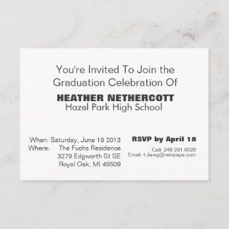 2013年のモダンな卒業カードクラス 招待状