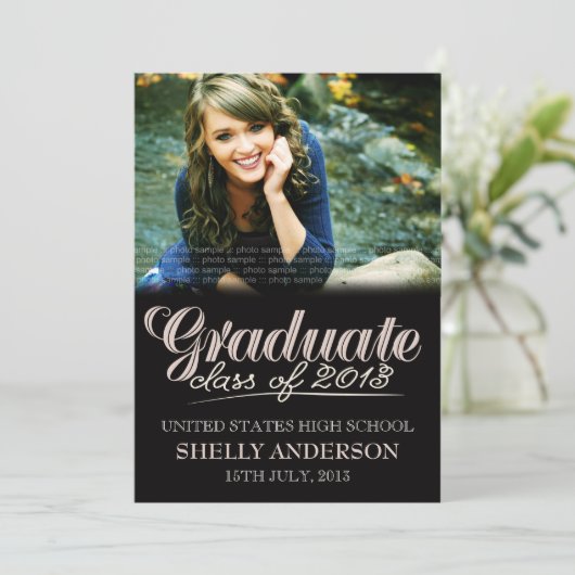 2013年のモダンのタイポグラフィの招待の大学院のクラス 招待状 (スタンド正面)