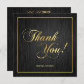 2013年の卒業のエレガントな"金ゴールド"のクラスは感謝していしています サンキューカード (正面/裏面)