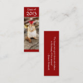 2013年の卒業のシマリスのしおりのクラス コーリングカード (正面/裏面)