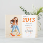 2013年の卒業の発表のファンキーでクールなクラス 案内状 (スタンド正面)