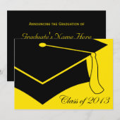 2013年の卒業キャップのクラス 招待状 (正面/裏面)