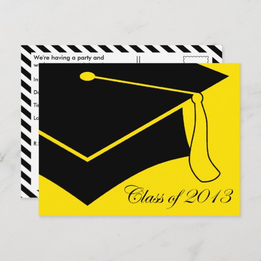 2013年の卒業キャップのクラス 案内ポストカード (正面/裏面)