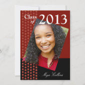 2013年の卒業生の写真のパーティーのはっきりしたで新しいクラス 招待状 (正面)
