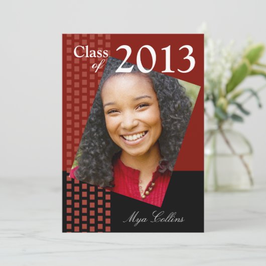 2013年の卒業生の写真のパーティーのはっきりしたで新しいクラス 招待状 (スタンド正面)