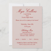 2013年の卒業生の写真のパーティーのはっきりしたで新しいクラス 招待状 (裏面)