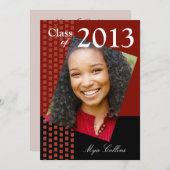 2013年の卒業生の写真のパーティーのはっきりしたで新しいクラス 招待状 (正面/裏面)