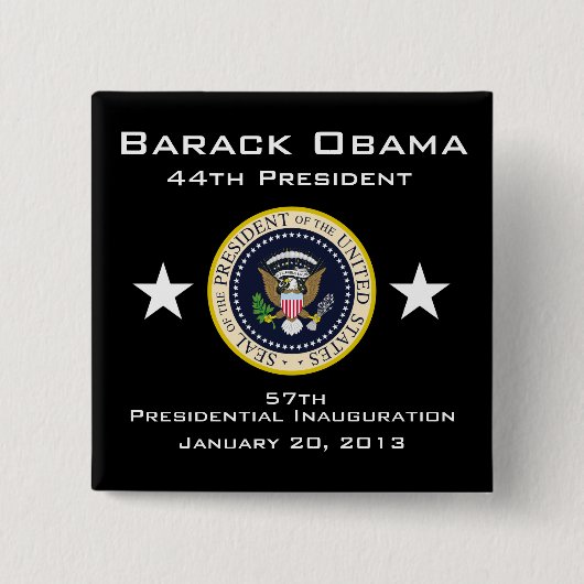 2013年の大統領のな就任式 缶バッジ (正面)