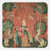 2013年の女性と一角獣（ユニコーン）: 「におい」 スクエアシール (正面)