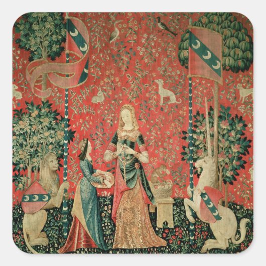 2013年の女性と一角獣（ユニコーン）: 「におい」 スクエアシール (正面)