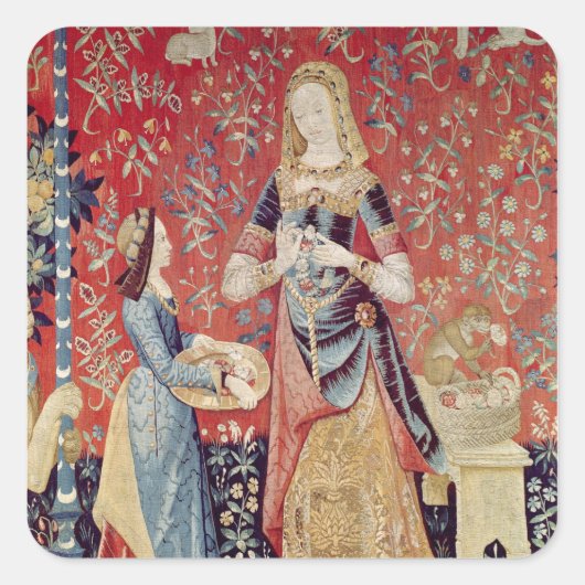 2013年の女性と一角獣（ユニコーン）: 「におい」 スクエアシール (正面)