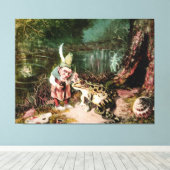 2013年の小さな老人の壁画ヴィンテージ キャンバスプリント (インサイチュ (ウッドフロア))