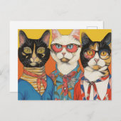 2013年の猫レディース ポストカード (正面/裏面)