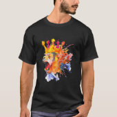 2013年の獅子と王冠のグラフィックモダンアート Tシャツ (正面)