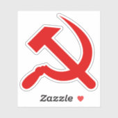 2013年の金槌と鎌（赤） シール (シート)