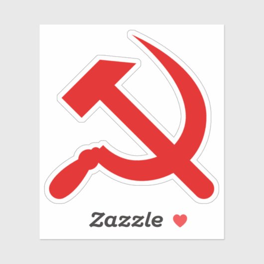 2013年の金槌と鎌(赤) シール (シート)