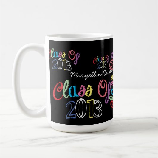 2013年の黒板のタイポグラフィのマグのクラス コーヒーマグカップ (左)