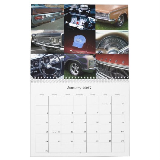 2013年のC体のMoparのカレンダー カレンダー (1月 2027)