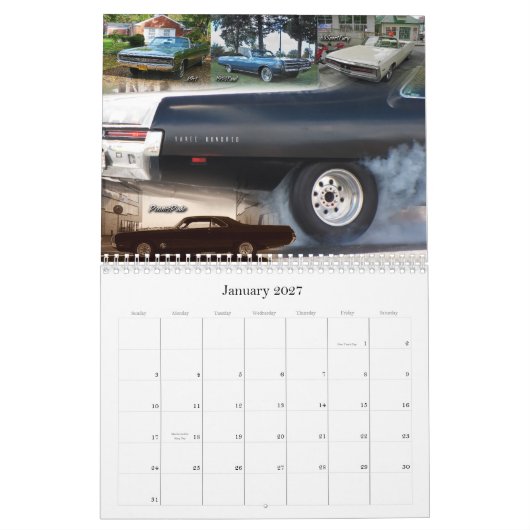 2013年のC体のMoparのカレンダー カレンダー (1月 2027)
