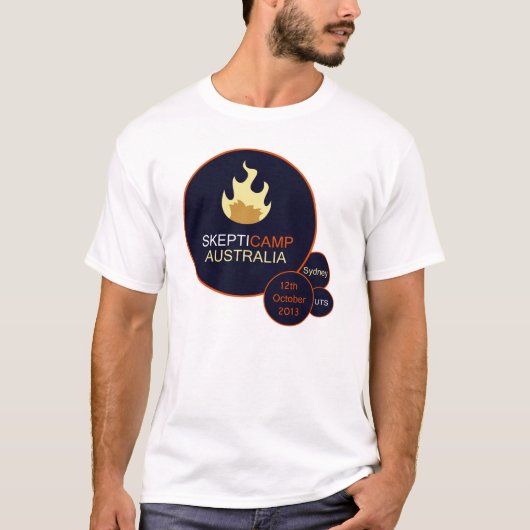 2013年のSkepticampシドニーのTシャツ Tシャツ (正面)