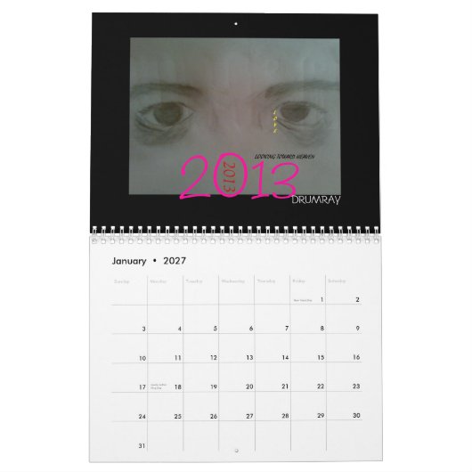 2013年はYallここにあります カレンダー (1月 2027)