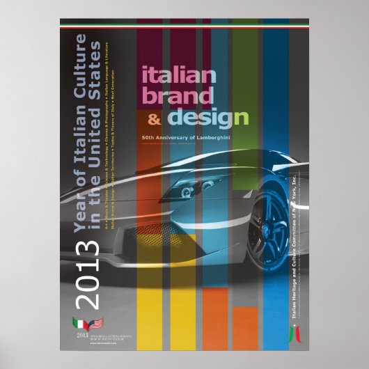 2013年イタリアイタリアン文化年デザインポスター ポスター (正面)