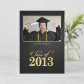 2013年エレガント卒業金ゴールド·ブラック·クラス 招待状 (スタンド正面)