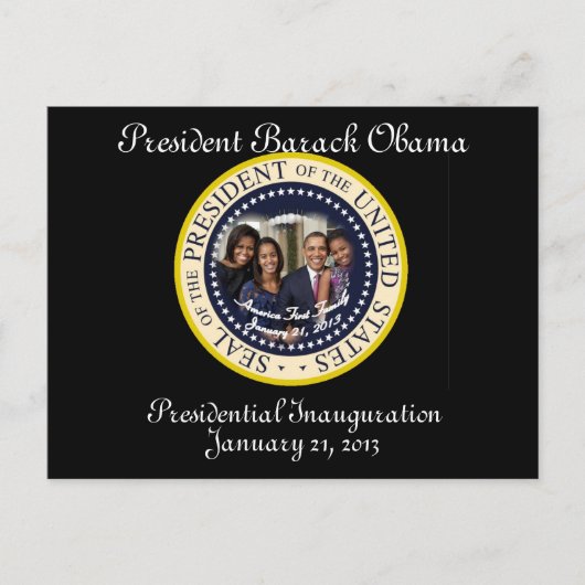 2013年オバマ米大統領就任式 ポストカード (正面)
