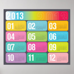 2013年カレンダーの壁ポスター ポスター