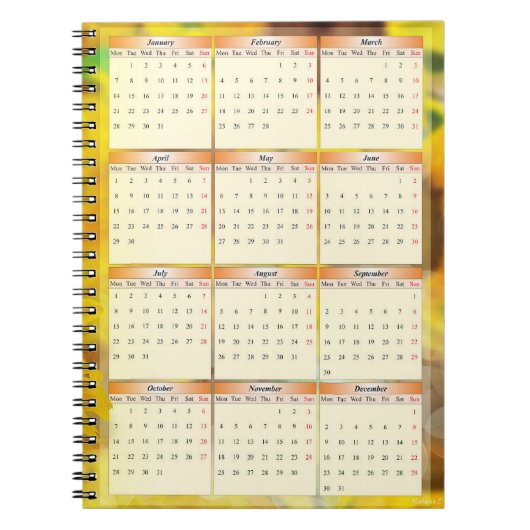 2013年カレンダーノートブック ノートブック (正面)