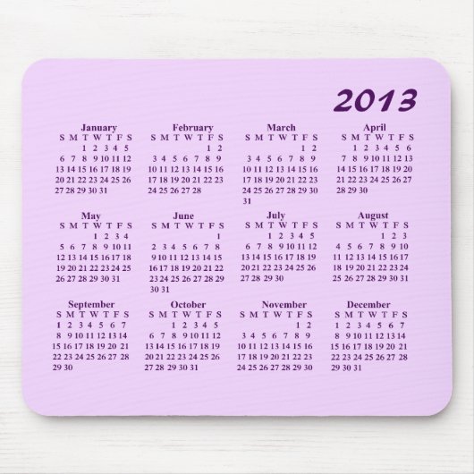 2013年カレンダーマウスパッド マウスパッド (正面)