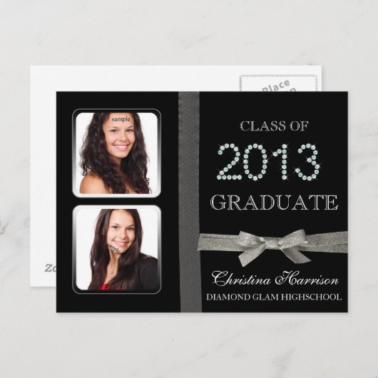 2013年グリッツGlamの卒業発表クラス 案内ポストカード (正面/裏面)