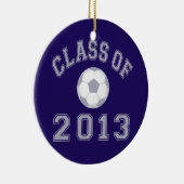 2013年サッカーのクラス-灰色2の セラミックオーナメント (右)