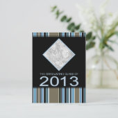 2013年ストライプの卒業発表 案内ポストカード (スタンド正面)