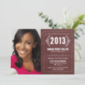 2013年チャルクボード卒業写真招待状 招待状 (スタンド正面)