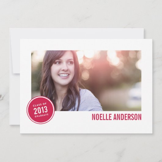 2013年バッジのクラス |卒業招待状 招待状 (正面)