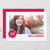 2013年バッジのクラス |卒業招待状 招待状 (正面/裏面)