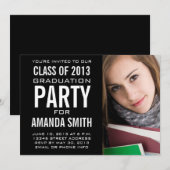 2013年ブラッククラスのパーティー写真招待状 招待状 (正面/裏面)