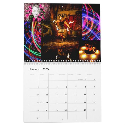 2013年予定表–12人の恋人 カレンダー (1月 2027)