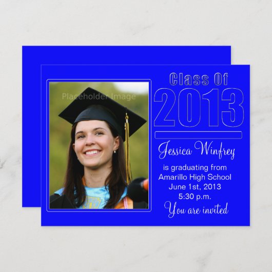 2013年写真卒業発表 招待状 (正面/裏面)