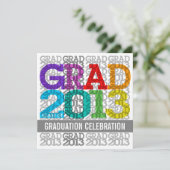 2013年卒業パーティー招待状色 招待状 (スタンド正面)