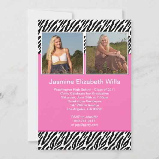 2013年卒業招待状クラス 招待状 (正面)