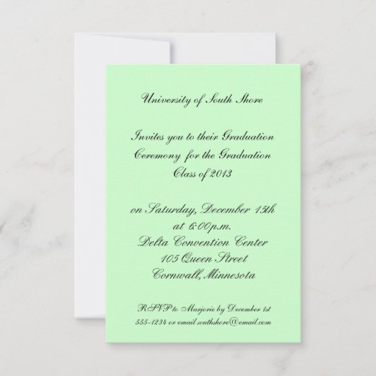 2013年卒業招待状 招待状 (正面)