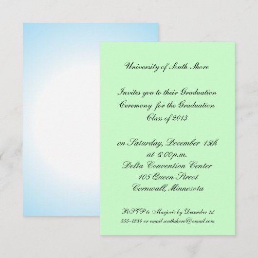 2013年卒業招待状 招待状 (正面/裏面)