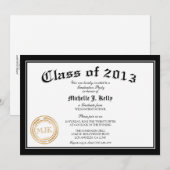 2013年卒業証書パーティー 招待状 (正面/裏面)