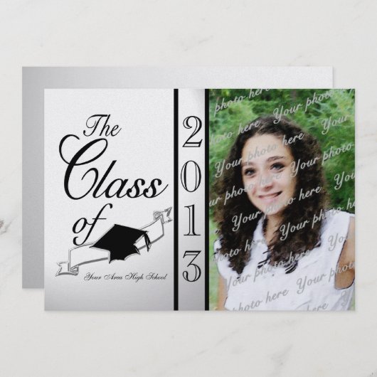 2013年卒業touchブラック 招待状 (正面/裏面)