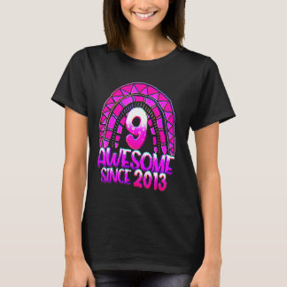 2013年生まれのレインボー 誕生日おめでとう 9歳 Tシャツ