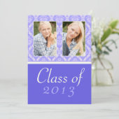 2013年紫ダマスク卒業招待状 招待状 (スタンド正面)