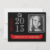 2013年赤と黒の写真グラードクラス 招待状 (正面)