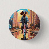 2013年12月11日（土）に自転車に乗るイヌ 缶バッジ (正面)